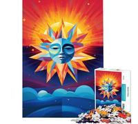Puzzle da 1000 pezzi per ragazzi tema astratto "Sole nel cielo" gioco per famiglie sfida per l'intelligenza giocattolo avvincente regalo per il Secret Santa migliora la memoria (dimensioni 38x26cm)