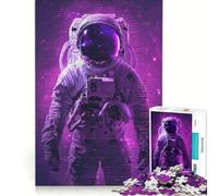 Puzzle da 1000 pezzi per ragazzi, tema astronauta e glitch cosmico, gioco pratico, ideale per passare il tempo durante le vacanze, compleanno e Natale 38x52cm
