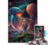 Puzzle da 1000 pezzi per ragazzi tema astronauta e incontro con gli alieni ideale per compleanni Natale e divertimento in famiglia Gioco per famiglie dai 14 anni in su 38x52cm