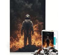 Puzzle da 1000 pezzi per ragazzi, tema Astronauta in preda alla catastrofe, gioco impossibile, attività divertenti da fare in casa, compleanno e Natale 38x52cm