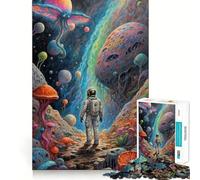 Puzzle da 1000 pezzi per ragazzi,tema astronauti,paesaggio onirico,disegno pulito,gioco creativo,giocattolo rilassante,regalo di Natale (38x26cm)