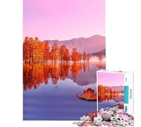 Puzzle da 1000 pezzi per ragazzi tema autunno al lago natura gioco educativo e stimolante per tutta la famiglia ottimo regalo (dimensioni 38x52cm)
