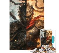 Puzzle da 1000 pezzi per ragazzi tema Black Myth Wukong attività divertenti da fare a casa gioco educativo per tutta la famiglia per ragazzi dai 14 anni in su (38x26cm)