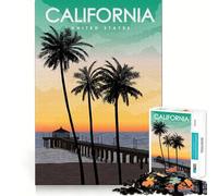 Puzzle da 1000 pezzi per ragazzi,tema California,viaggi,disegni nitidi,gioco cognitivo,regalo per momenti di relax,decorazione natalizia (50x75cm)