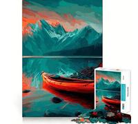 Puzzle da 1000 pezzi per ragazzi,tema campeggio al lago,pittura con bordi precisi,allenamento mentale,gioco divertente e tranquillo,regalo di compleanno (38x26cm)