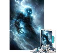 Puzzle da 1000 pezzi per ragazzi tema "Creatura della tempesta elementale" giocattolo avvincente per coltivare la pazienza gioco pratico antistress regalo per compleanni (dimensioni 38x26cm)