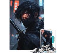 Puzzle da 1000 pezzi per ragazzi tema Cyberpunk Samurai gioco educativo e stimolante ideale per tutta la famiglia perfetto come regalo di compleanno (dimensioni 38x52cm)