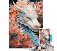 Puzzle da 1000 pezzi per ragazzi tema fantasy fiori e draghi sfida educativa ideale per rilassarsi durante le vacanze o per passare il tempo in tranquillità (14+ anni) Dimensioni: 50x75cm