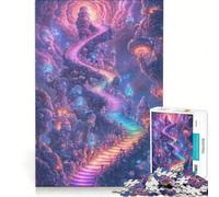 Puzzle da 1000 pezzi per ragazzi, tema fantasy "Scala verso il cielo", gioco divertente, stimolante da completare, ideale come regalo per tutta la famiglia 38x26cm