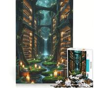 Puzzle da 1000 pezzi per ragazzi, tema Foresta Incantata, ideale per la biblioteca o la famiglia, divertente e spiritoso, perfetto anche come decorazione da scrivania 38x26cm