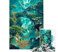Puzzle da 1000 pezzi per ragazzi tema foresta mistica albero arte puzzle fai-da-te per ragazzi ideale per le vacanze a casa e per passare il tempo insieme interazione genitore-figlio (38x26cm)