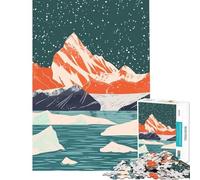 Puzzle da 1000 pezzi per ragazzi tema ghiacciaio dell'Alaska natura arte gioco interattivo giocattolo educativo regalo di Babbo Natale segreto ideale per passare il tempo durante le vacanze (75x50cm)