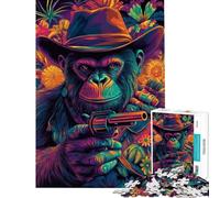 Puzzle da 1000 pezzi per ragazzi tema giungla e pistolero Un gioco avvincente per coltivare la pazienza divertente e antistress ideale come regalo per donne e uomini (dimensioni 75x50cm)