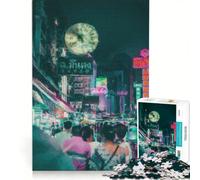 Puzzle da 1000 pezzi per ragazzi tema "La città" giochi per famiglie stimola la memoria con poster e foglio di curiosità abbinati 50x75cm