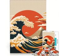 Puzzle da 1000 pezzi per ragazzi, tema "La Grande Onda" giapponese, gioco educativo, regalo di compleanno, ideale come regalo per tutta la famiglia 50x75cm