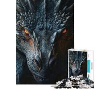 Puzzle da 1000 pezzi per ragazzi tema "L'ira del drago nero" gioco intellettuale rilassante ideale per attività in famiglia e regali per il Secret Santa (dimensioni 50x75cm)