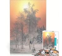 Puzzle da 1000 pezzi per ragazzi tema Mattina d'inverno gioco pratico sfida impegnativa compleanno e altre occasioni 38x52cm