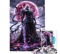 Puzzle da 1000 pezzi per ragazzi tema Mondo Oscuro Samurai attività divertenti da fare in casa decorazione perfetta giochi rilassanti per ragazzi dai 14 anni in su 38x26cm