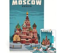 Puzzle da 1000 pezzi per ragazzi tema Mosca viaggi e arte Russia gioco interattivo migliora la memoria compleanno e Natale 50x75cm