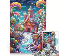 Puzzle da 1000 pezzi per ragazzi, tema natalizio Candelora, giochi rilassanti, attività divertenti da fare a casa, compleanno 50x75cm