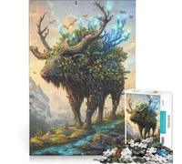Puzzle da 1000 pezzi per ragazzi tema natura e alce decorazione da parete passatempo ideale per le vacanze a casa per rafforzare l'amore tra le coppie 50x75cm
