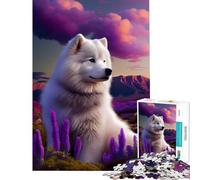 Puzzle da 1000 pezzi per ragazzi tema natura Samoiedo gioco educativo e stimolante ideale per tutta la famiglia regalo perfetto per compleanni (dimensioni 50x75cm)