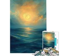 Puzzle da 1000 pezzi per ragazzi tema nautico luna e paesaggio marino sfida educativa antistress giocattolo educativo adatto a partire dai 14 anni (38x26cm)