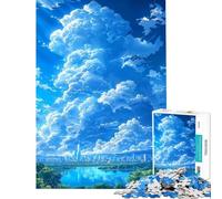 Puzzle da 1000 pezzi per ragazzi tema NYC Cloudy Day divertente attività da fare a casa gioco di velocità manuale per ragazzi dai 14 anni in su (50x75cm)