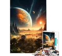 Puzzle da 1000 pezzi per ragazzi tema Paradiso Extraterrestre Giocattolo avvincente per coltivare la pazienza rilassante per allenare la velocità delle mani e come regalo (Dimensioni 38x52cm)