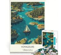 Puzzle da 1000 pezzi per ragazzi, tema Parco Nazionale Voyageurs, gioco educativo, allena la mente e la mano, regalo per amici e familiari 50x75cm