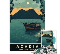 Puzzle da 1000 pezzi per ragazzi tema pesca sul laghetto del Giordano giocattolo educativo rilassante ideale per attività in famiglia e regali per donne e uomini (dimensioni 38x52cm)