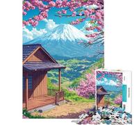 Puzzle da 1000 pezzi per ragazzi tema "Rifugio in fiore di ciliegio" Gioco interattivo giocattolo coinvolgente per coltivare la pazienza regalo di compleanno un'opera d'arte (dimensioni 75x50cm)