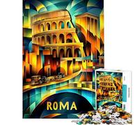 Puzzle da 1000 pezzi per ragazzi tema Roma Cubista puzzle per adulti giochi rilassanti migliora la memoria attività divertenti da fare a casa (dimensioni 50x75cm)