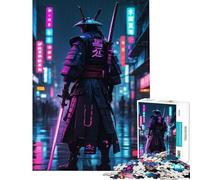 Puzzle da 1000 pezzi per ragazzi tema samurai cyberpunk e giapponese Divertimento a casa attività per tutta la famiglia stimola la memoria adatto a partire dai 14 anni 38x26cm