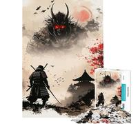 Puzzle da 1000 pezzi per ragazzi tema Samurai Demone Giappone Divertimento a casa attività rilassante per migliorare la memoria adatto a persone dai 14 anni in su (50x75cm)