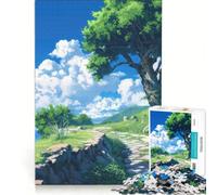 Puzzle da 1000 pezzi per ragazzi tema "Sentiero sul mare" giochi educativi assemblaggio di modelli collezione d'artista belle arti 38x26cm