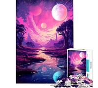 Puzzle da 1000 pezzi per ragazzi tema spazio pianeti pixel giocattolo educativo per l'apprendimento migliora la memoria regalo di compleanno (dimensioni 50x75cm)