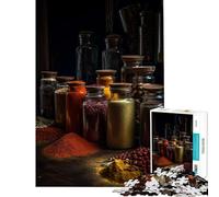 Puzzle da 1000 pezzi per ragazzi tema spezie cibo e cucina giochi rilassanti sfida per l'intelligenza giocattoli che creano dipendenza regalo divertente decorazione per la casa (dimensioni 75x50cm)