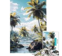 Puzzle da 1000 pezzi per ragazzi tema spiaggia tropicale paradiso gioco per ragazzi decorazione murale difficile e stimolante (dimensioni 38x26cm)