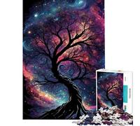 Puzzle da 1000 pezzi per ragazzi tema spirituale spazio e albero Puzzle per adulti giochi rilassanti taglio di precisione esercizio per la mente (dimensioni 38x52cm)