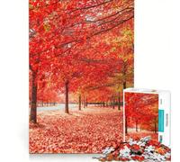 Puzzle da 1000 pezzi per ragazzi, tema "Strade autunnali", gioco rilassante, divertente e umoristico, sfida unica, 50x75cm