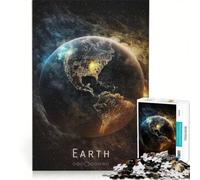 Puzzle da 1000 pezzi per ragazzi, tema Terra e numeri, gioco impossibile, allena la mente e la mano, regalo di compleanno, regalo 50x75cm