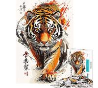 Puzzle da 1000 pezzi per ragazzi tema Tigre Mandarina puzzle fai da te per adolescenti ideale per le vacanze a casa e per passare il tempo insieme interattivo tra genitori e figli (dimensioni 50x75cm)