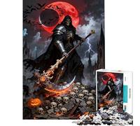 Puzzle da 1000 pezzi per ragazzi tema Tristo Mietitore Halloween gioco intellettuale rilassante attività per famiglie regalo per il Secret Santa (dimensioni 38x26cm)