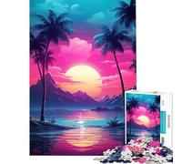 Puzzle da 1000 pezzi per ragazzi tema Tropic Twilight Grooves gioco educativo e stimolante ideale come regalo di compleanno (dimensioni 75x50cm)