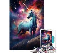 Puzzle da 1000 pezzi per ragazzi tema unicorno spaziale difficile e stimolante perfetto per la decorazione e giochi educativi per ragazzi dai 14 anni in su 50x75cm