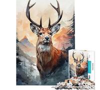 Puzzle da 1000 pezzi per ragazzi tema "Viandante del bosco" per adulti gioco pratico taglio di precisione attività divertenti da fare a casa (dimensioni 38x26cm)