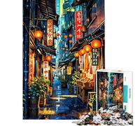 Puzzle da 1000 pezzi per ragazzi tema vicolo giapponese puzzle fai da te per adolescenti ideale per le vacanze a casa e per passare il tempo insieme interattivo tra genitori e figli (50x75cm)