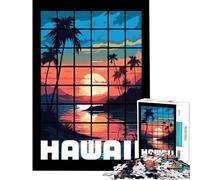 Puzzle da 1000 pezzi per ragazzi tema Zen e tramonto alle Hawaii gioco rompicapo educativo sfida e regalo (dimensioni 75x50cm)