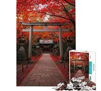 Puzzle da 1000 pezzi per ragazzi tempio giapponese tra le foglie autunnali puzzle impegnativo per ragazzi ideale per compleanni Natale e giochi rompicapo per tutta la famiglia 50x75cm